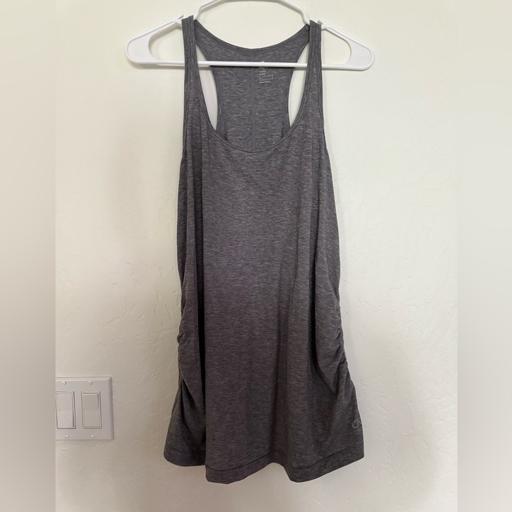 Women's Gray maternity athleisure Tank Top size L